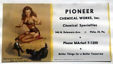 Vintage Advertising Blotter Pinup Girl Playing Marionette with Scotty Dog picture