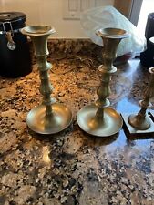 Lot Of 4 Brass Candlestick Holders  picture