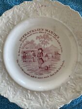 Antique Staffordshire Dr. Franklin Maxim Motto Plate- 1800's  picture