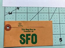 Vintage SFO San Francisco Baggage / Luggage  Transfer Tag picture