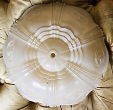 Antique Frosted Glass Ceiling Shade with Classical Decoration 15 1/4