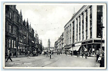 c1940's High Street Belfast Antrim Northern Ireland Silveresque Postcard picture