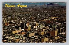 Phoenix AZ-Arizona, Birds Eye View of Phoenix, Antique Vintage Souvenir Postcard picture
