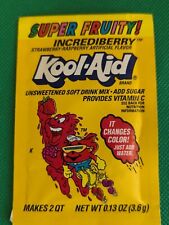 RARE Vintage 1990's Kool Aid Super Fruity INCREDIBERRY Soft Drink Mix Unopened picture