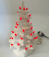 Ceramic Christmas Tree White Lighted 11