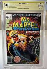 Ms. Marvel # 3 CBCS (8.0) MCU 1977 Newsstand edition signed  by Roy Thomas picture