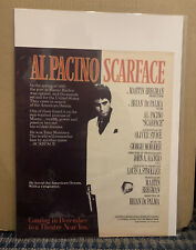 1983 AL PACINO “SCARFACE” Movie Release Print Ad (MH216) picture