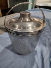 Vintage Made in Italy Hammered Aluminum Ice Bucket picture
