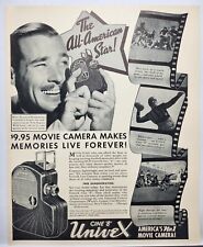 1937 Univex Movie Camera Cine 8 Vintage Print Ad Poster Man Cave Art Deco 30s picture