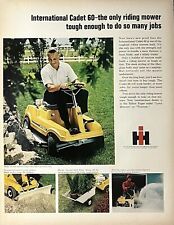 Vtg Print Ad 1969 International Harvester Cadet 60 Riding Lawn Mower Retro Home  picture