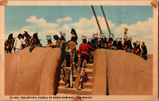C. 1930's The Estufa Pueblo of Santo Domingo New Mexico Postcard  picture