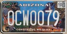 2010 ARIZONA LICENSE PLATE, CONSERVING WILDLIFE, LOW NUMBER #0CW0079 ELK FISH picture