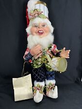 Kitschy Whimsical Mark Roberts Elves Drummer Boy Elf 20” New  #90 Out  of 300 picture