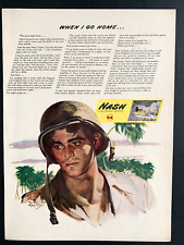 1945 Nash Kelvinator Print Ad 13in x10in GI South Pacific When I Go Home picture