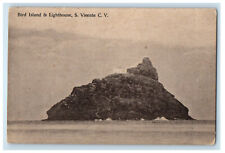 c1920s Bird Island & Lighthouse Sao Vicente Cape Verde Foreign Postcard picture