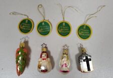 Lot Of 4 Inge's Christmas Heirloom Glass Ornaments  picture