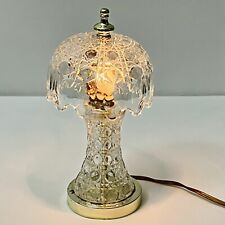 Vintage Gilbert Lamp Clear Cut Glass Crystal Boudoir Parlor Accent 9” picture