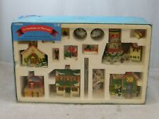 RARE NOMA; A CHRISTMAS AT THE LAKE, 15 PIECE PORCELAIN LIGHTED KIT, 28576 picture