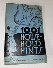 Vintage 1936 1001 Household Hints Tips Booklet WTMJ Radio Furniture Milwaukee WI picture