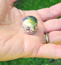 Remarkable 1980s American Studio Crafted Sterling Silver SPINNER Mini Pill Box picture