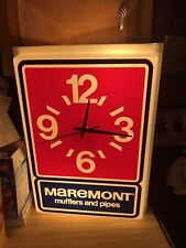 Vintage 1982 Maremont Mufflers and Pipes Dualite Lighted Wall Clock  Working picture