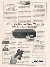 1997 Bose Radio With Remote 1990S Vtg  Magazine Print Ad 8X11 picture