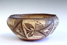 Antique Acoma Pottery Southwest Native American New Mexico Bowl Damaged 10