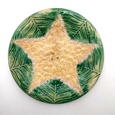 Etruscan Majolica Griffen, Smith and Hill Cauliflower Plate Green Star 8