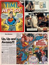 Time Magazine Superman HE'S 50 March 14 1988 SIGNED John Byrne Jerry Ordway Art picture