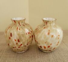 The Yankee Candle Company Set Of 2 Speckled Sparkle Burnt Orange And Tan Hand... picture