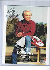 George Jones Country Gold Pet Foods Photo Signed Beckett Authentication BAS picture