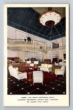 Chicago IL-Illinois, Great Northern Hotel Lobby, Antique Vintage Postcard picture
