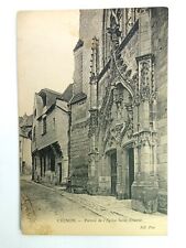 Vintage Postcard Chinon Portail de P Eglise Saint Etienne France picture