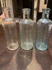 Lot 3 Vintage Atwood's Bitters Elixir Boston Georgetown Drug Blue Glass Bottles picture