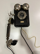 LM ERICSSON DE 100 WALL PHONE ANTIQUE 1920s MADE IN SWEDEN. SERIAL # INSIDE picture