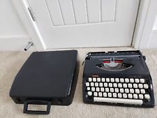 Brother Deluxe 220 Vintage (70s) Typewriter Black with cover  - Great condition picture