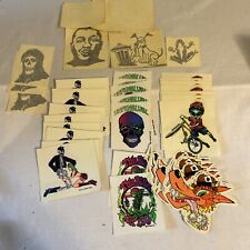 LOT OF 35+ Vintage Wizard Wear Skeleton Neon Blacklight Stickers VERY RARE picture