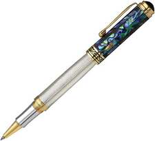 Xezo Maestro 925 Sterling Silver & Sea Shell Rollerball Pen w/ Gold. LE, Serial picture