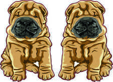 2in x 3in Shar Pei Vinyl Stickers Car Truck Vehicle Bumper Decal picture