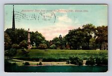 Warren OH-Ohio, Mahoning River, Monumental Park, Antique Vintage Postcard picture