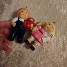 Vintage 1984 Lot of Two Cabbage Patch Kids Christmas Ornaments picture