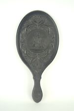 Antique Patented 1866 Florence Gutta Percha Vanity Mirror Harvesting Pattern picture