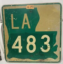 Authentic Retired Road Sign  Louisiana Route 483  Lower 48  4-132 picture