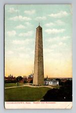 Charlestown MA-Massachusetts Bunker Hill Monument Vintage c1908 Postcard picture