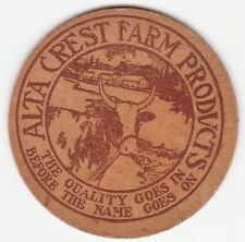 MILK BOTTLE CAP. ALTA CREST FARM PRODUCTS. SPENCER, MA. DAIRY picture
