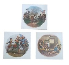 Set of (3) Vintage American Revolution Tiles American History Historical Tile picture