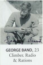 GEORGE BAND EVEREST 1953 ASCENT RARE SIGNED PHOTO COA picture