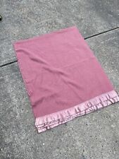 VTG Shuler & Benninghofen 86x68 Wool Pink Mariposa Blanket Satin Edge -No Label picture