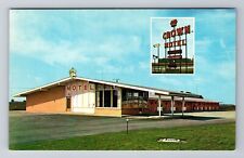 Milan OH-Ohio, Crown Motel, Advertising, Antique Vintage Souvenir Postcard picture