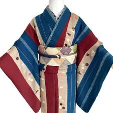 Kimono obi striped pattern with bonus rare antique retro picture
